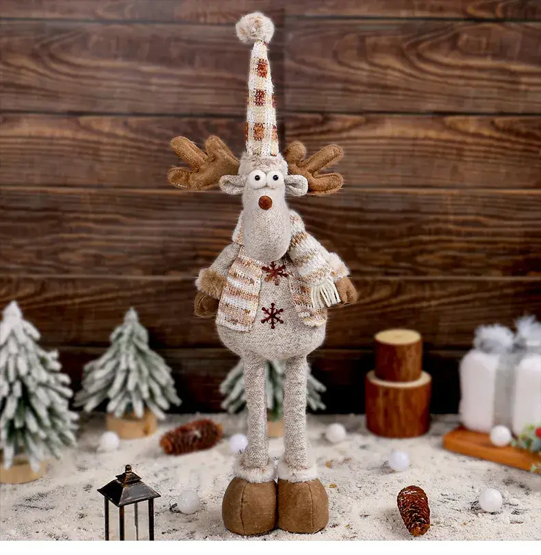 Christmas Snowmen Retractable Dolls Knitted Elf Decor — feature 7