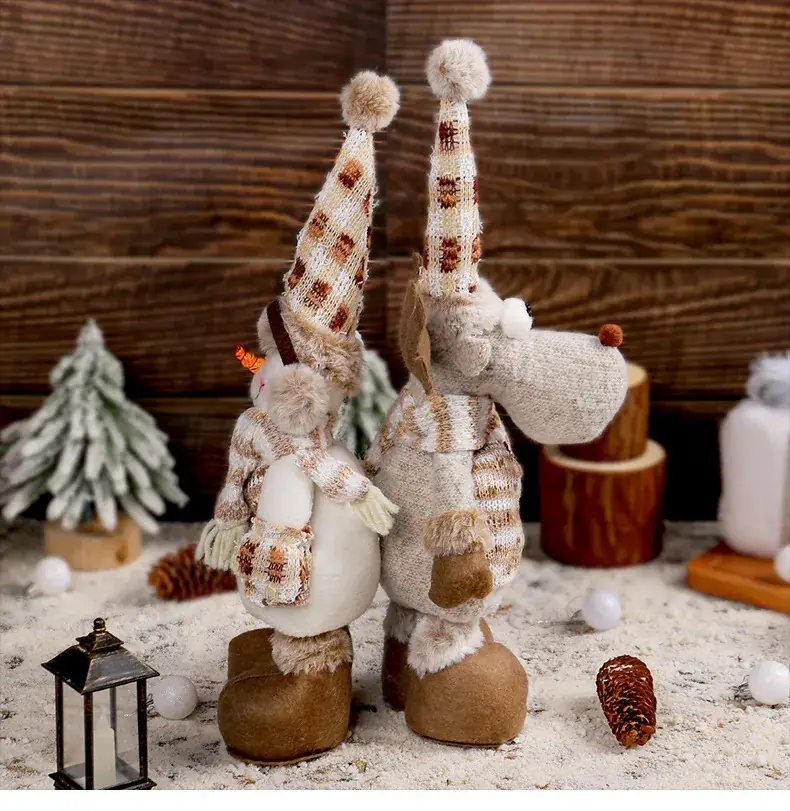 Christmas Snowmen Retractable Dolls Knitted Elf Decor — feature 8