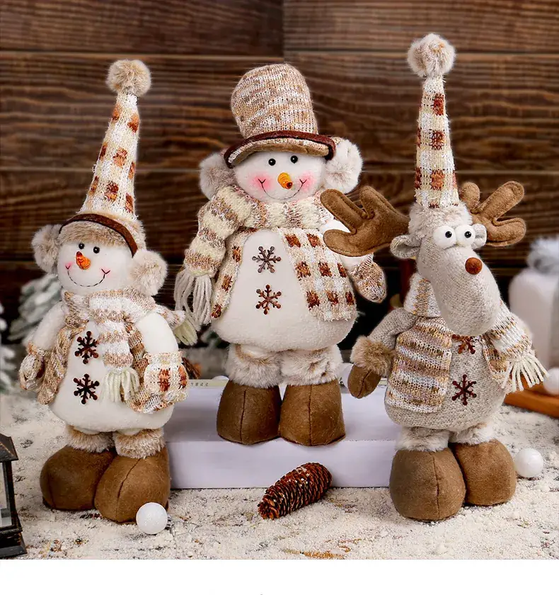 Christmas Snowmen Retractable Dolls Knitted Elf Decor — feature 9