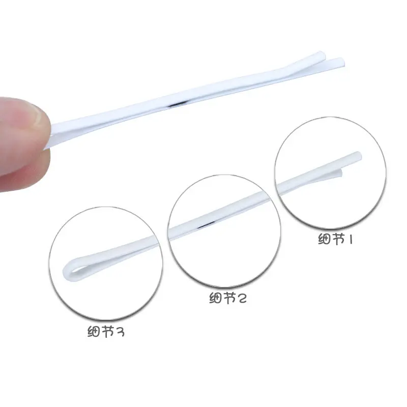 White Hair Clip BB Clip Steel Hairpin for Bangs Side