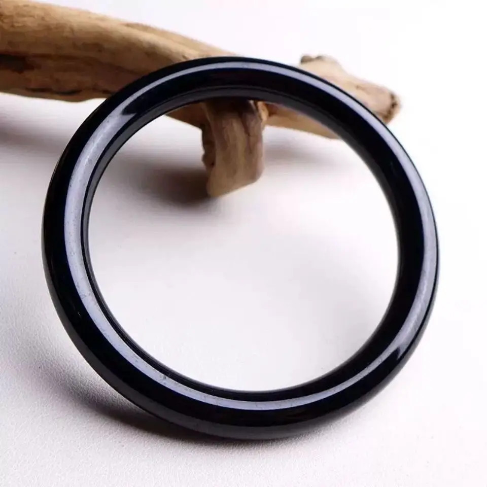 Black Ice Jade Quartz Bracelet Light for Men Women - Image 2