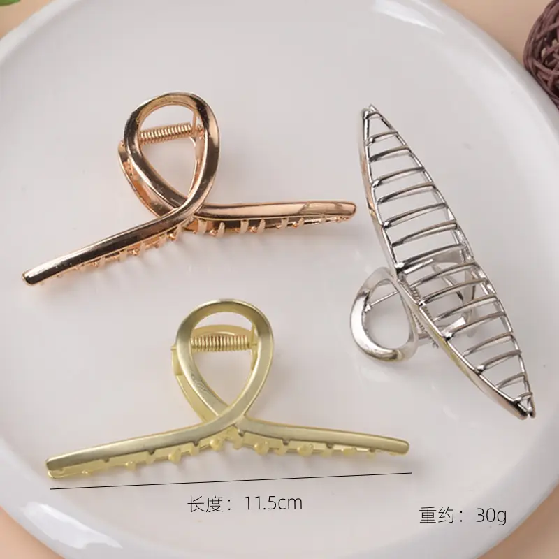 Elegant Stainless Steel Hair Clip Large Size 11.5cm - Image 7