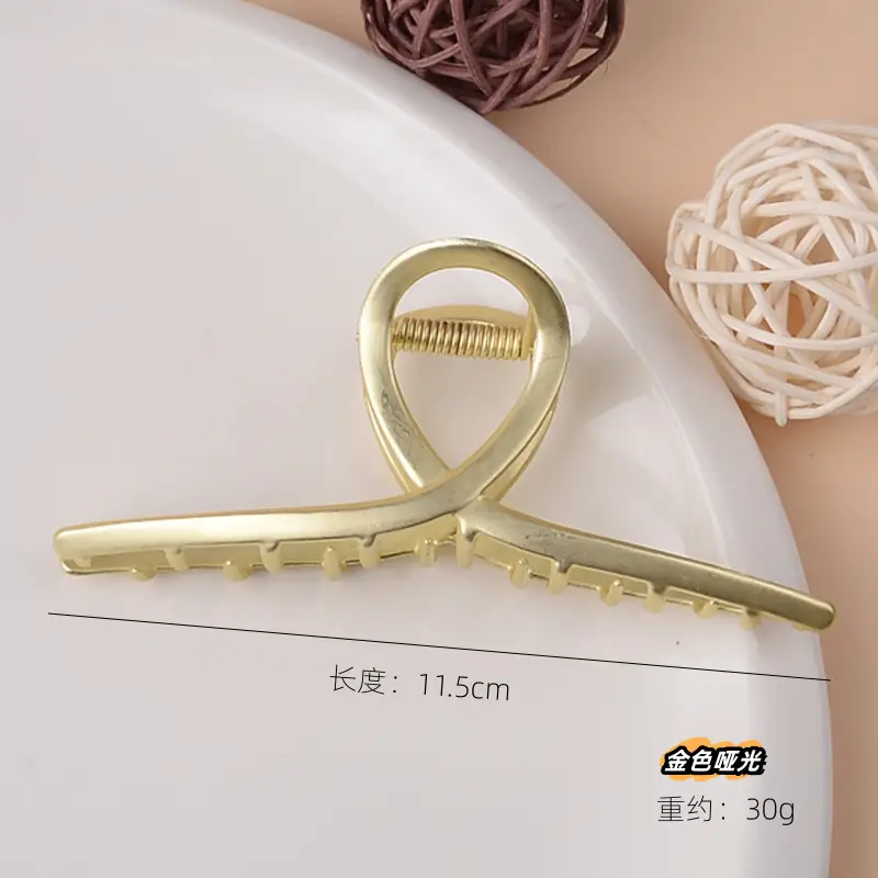 Elegant Stainless Steel Hair Clip Large Size 11.5cm - Image 3