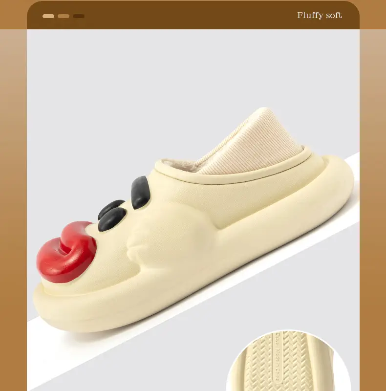 Sausage-Shaped Plush Slippers for Women, Autumn and Winter 2025 New Style, Non-Slip, Comfortable, Warm, Suitable for Indoor and Outdoor Wear — feature 11