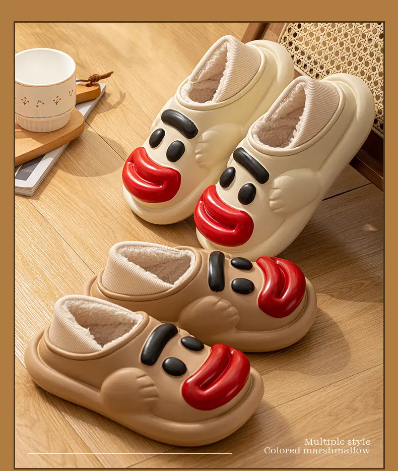 Sausage-Shaped Plush Slippers for Women, Autumn and Winter 2025 New Style, Non-Slip, Comfortable, Warm, Suitable for Indoor and Outdoor Wear — feature 15