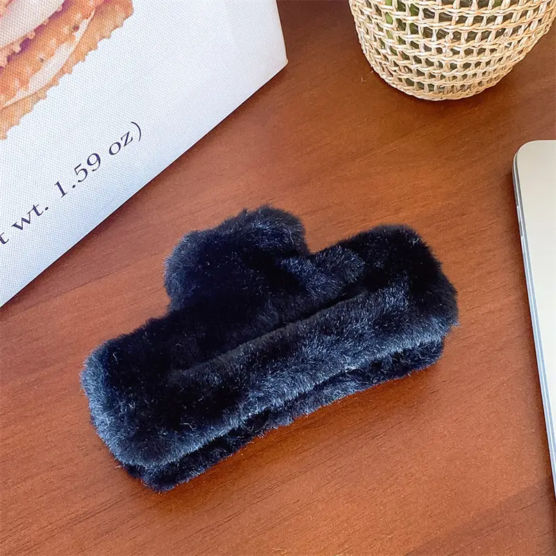 Autumn Winter Plush Rabbit Clip 14cm Women's Hairpin — feature 14