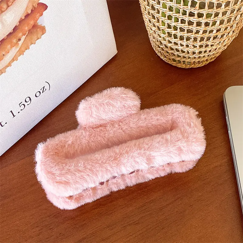 Autumn Winter Plush Rabbit Clip 14cm Women's Hairpin - Image 2