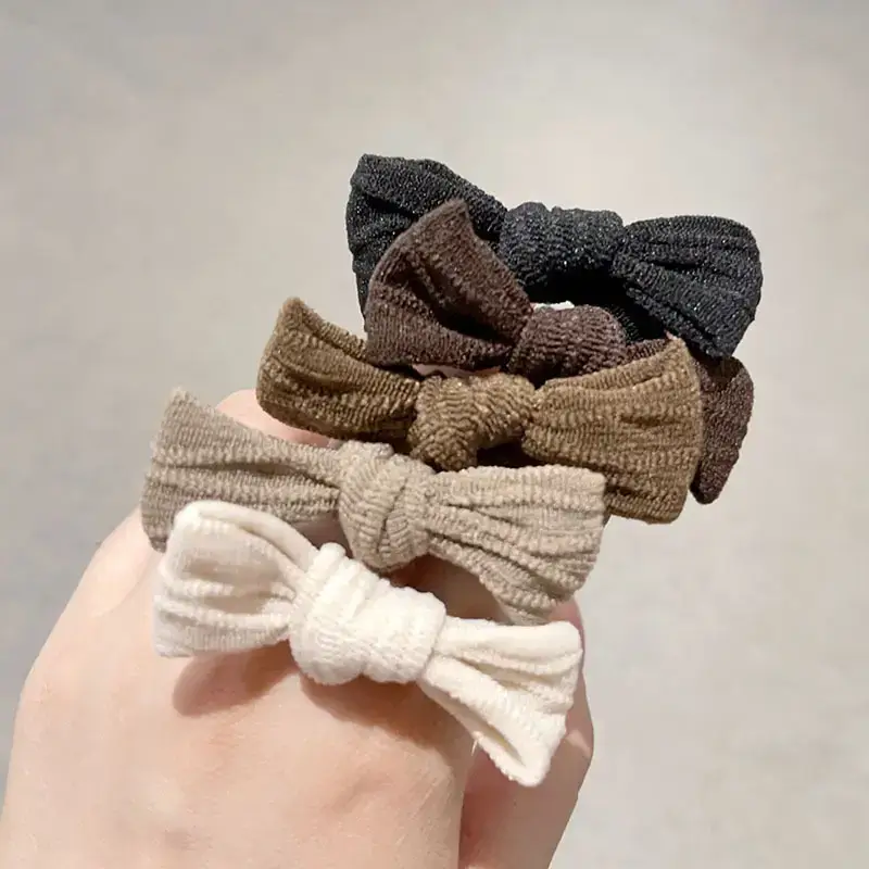 Cute Bow Hair Rings for Girls - 10 Pcs Colorful Rubber Bands — feature 23