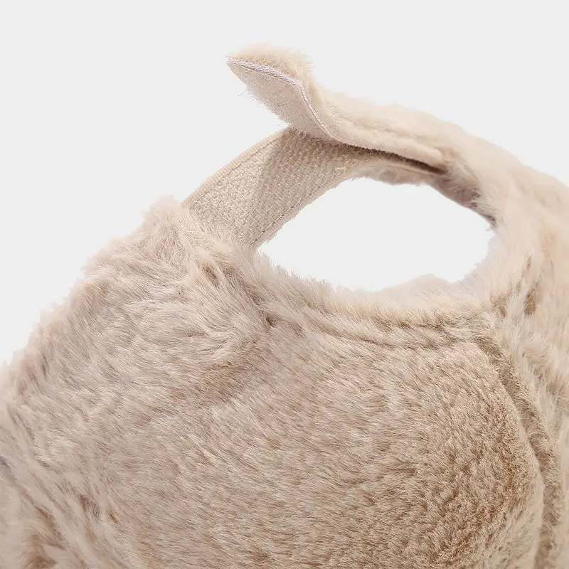 Autumn Winter Bear Ears Plush Baseball Cap Set — feature 14