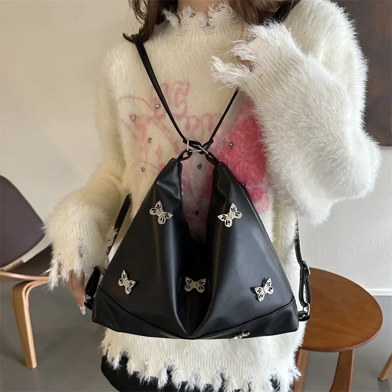 Vintage Bow Rhinestone Women's Shoulder Bag Brown - Image 6
