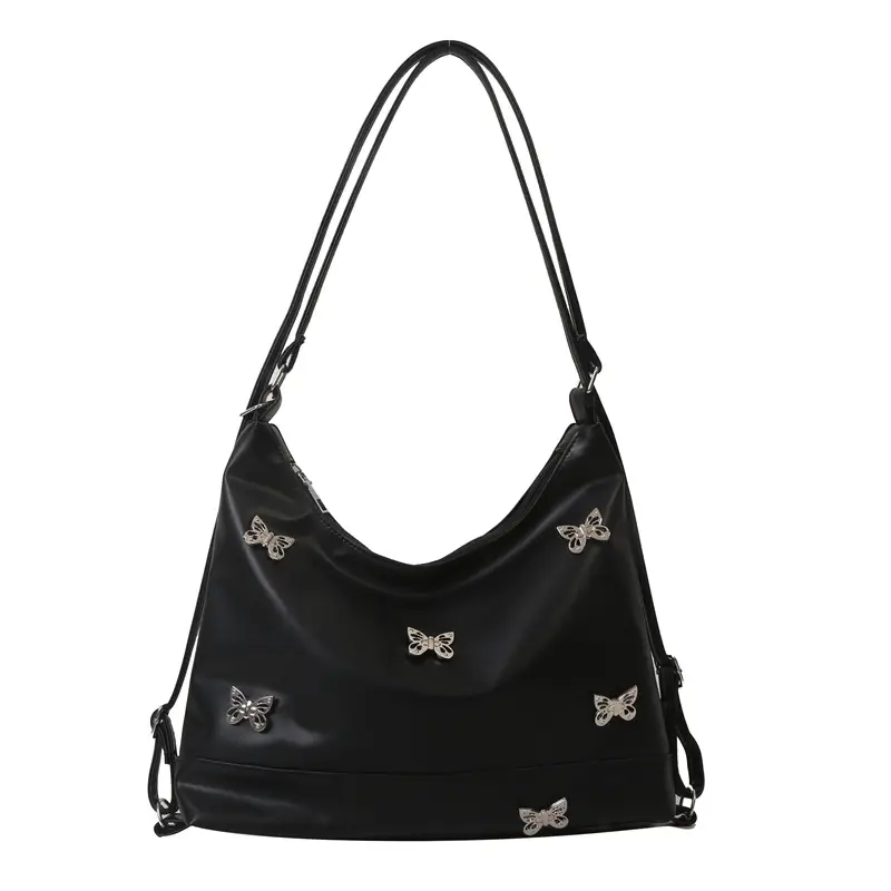 Vintage Bow Rhinestone Women's Shoulder Bag Brown - Image 9