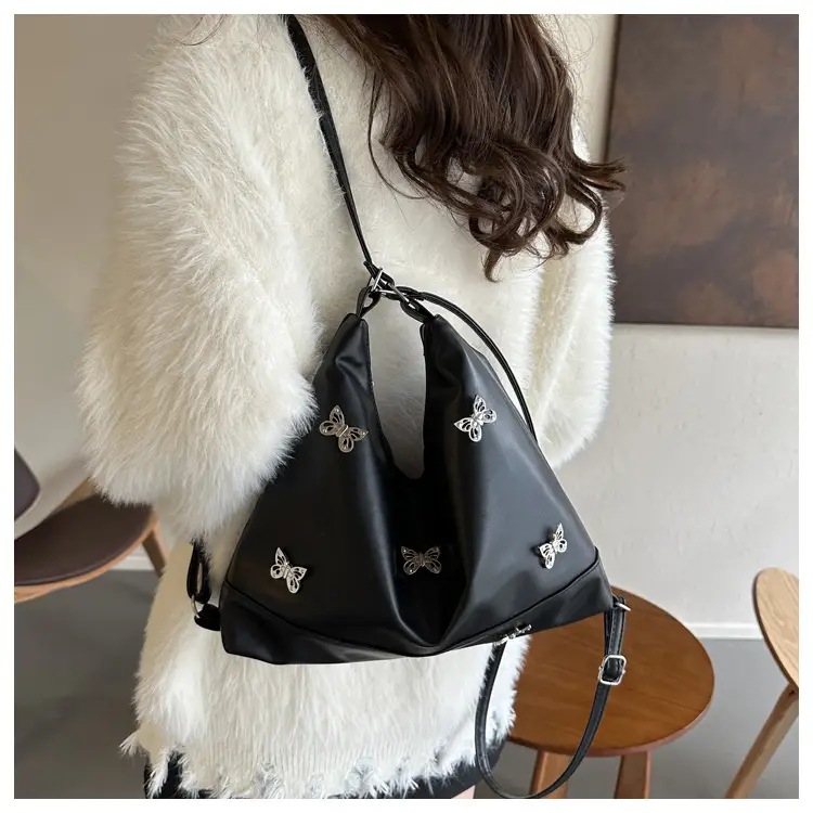 Vintage Bow Rhinestone Women's Shoulder Bag Brown — feature 11