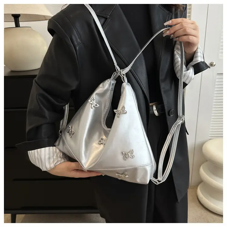 Vintage Bow Rhinestone Women's Shoulder Bag Brown — feature 13
