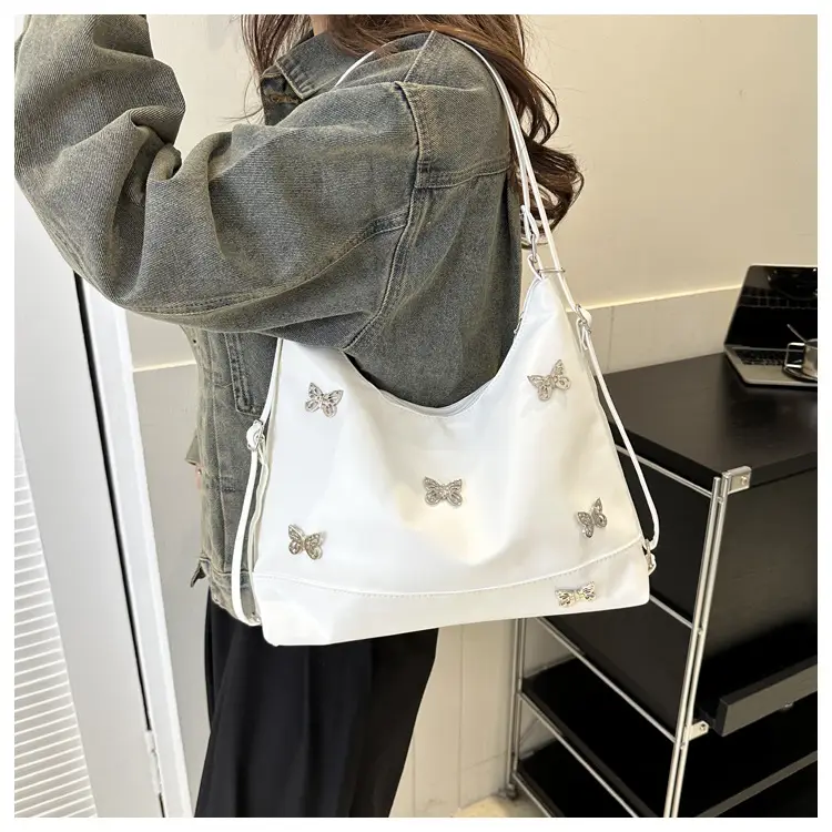 Vintage Bow Rhinestone Women's Shoulder Bag Brown — feature 18
