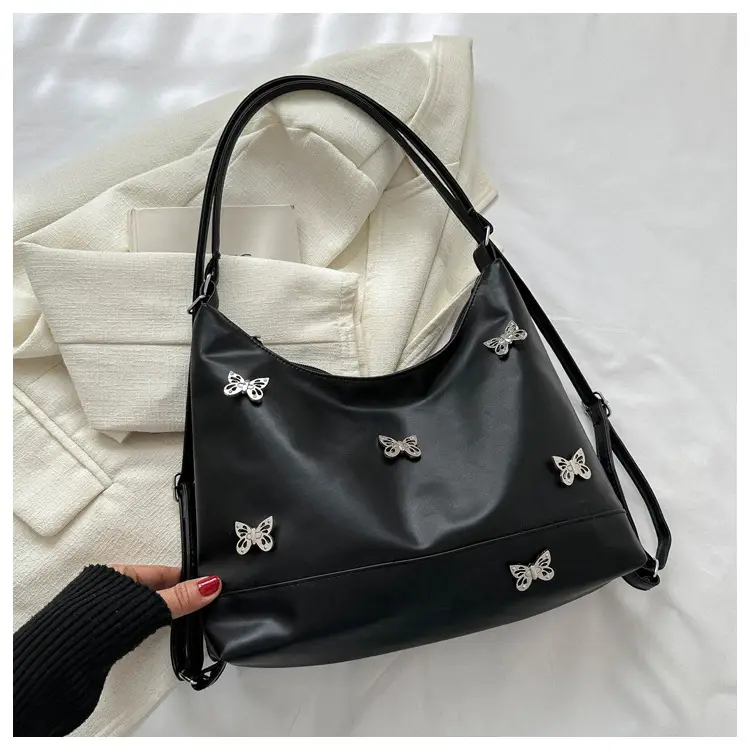 Vintage Bow Rhinestone Women's Shoulder Bag Brown — feature 22