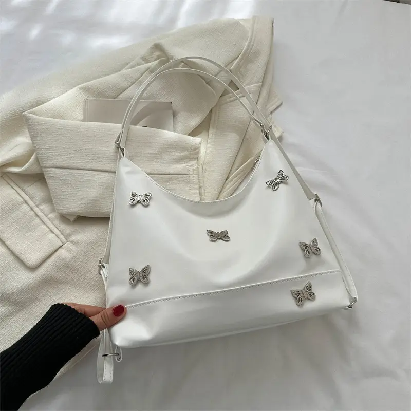 Vintage Bow Rhinestone Women's Shoulder Bag Brown - Image 2