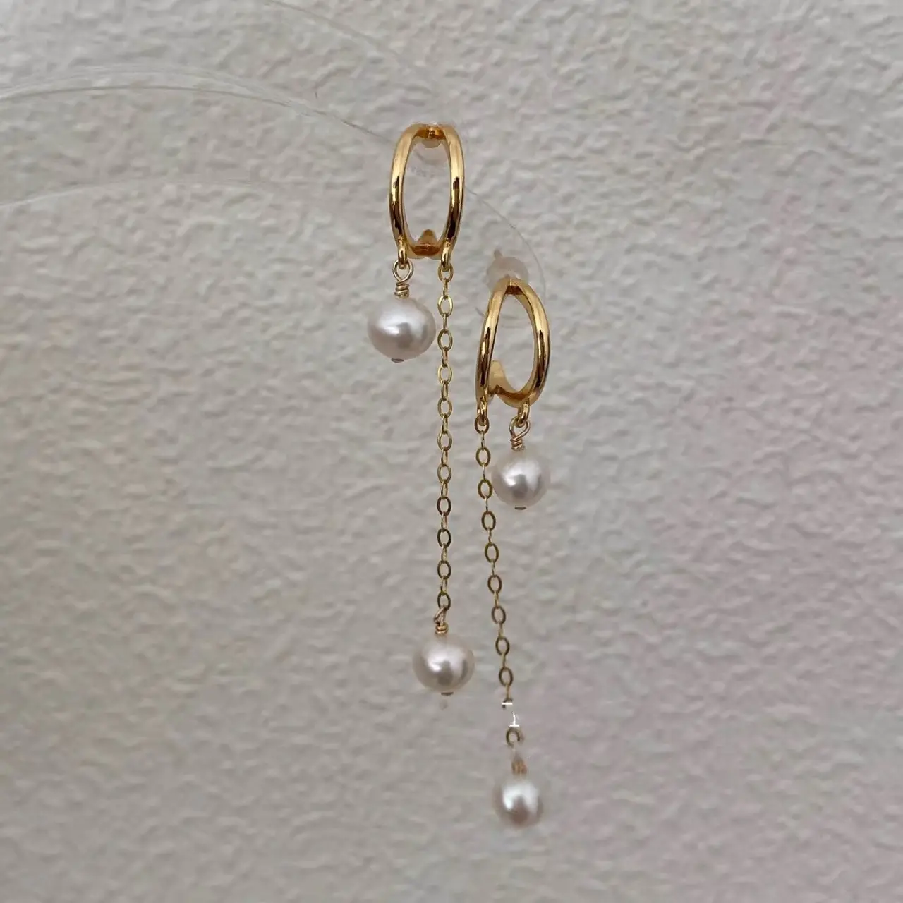 Natural Pearl Long Tassel Earrings 925 Silver - Image 4