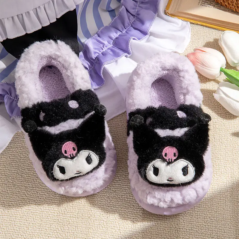 Nanbowan Hello Kitty children's cotton slippers winter Girls' Home warm parent-child bag heel slippers Sanrio wholesale - Image 7