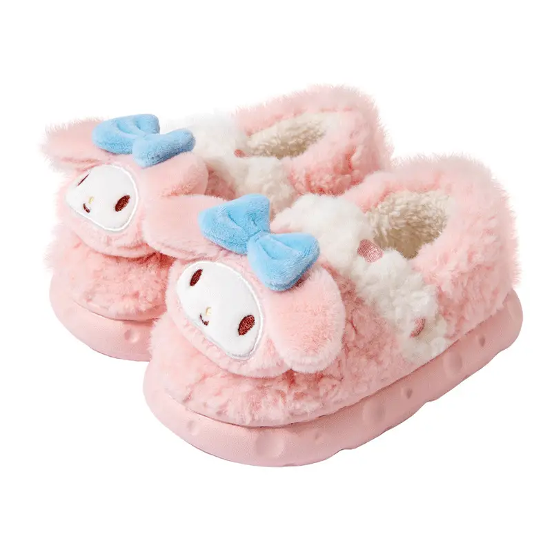 Nanbowan Hello Kitty children's cotton slippers winter Girls' Home warm parent-child bag heel slippers Sanrio wholesale - Image 8