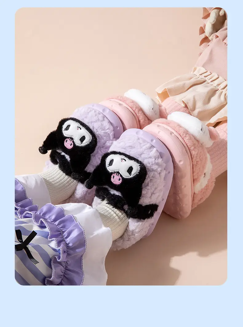 Nanbowan Hello Kitty children's cotton slippers winter Girls' Home warm parent-child bag heel slippers Sanrio wholesale — feature 15