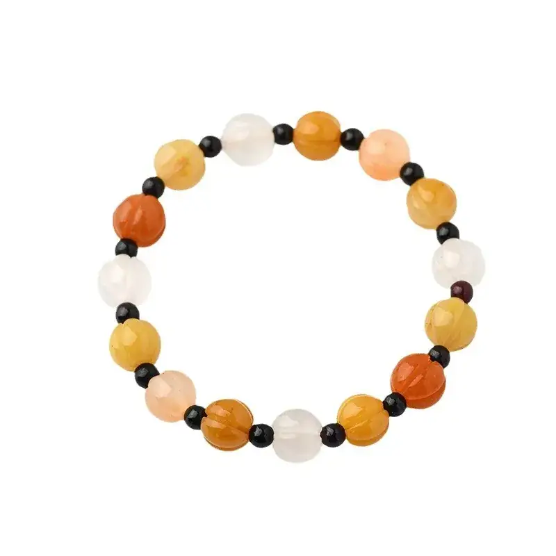 Golden Jade Multi-Circle Buddha Bead Bracelet - Image 51