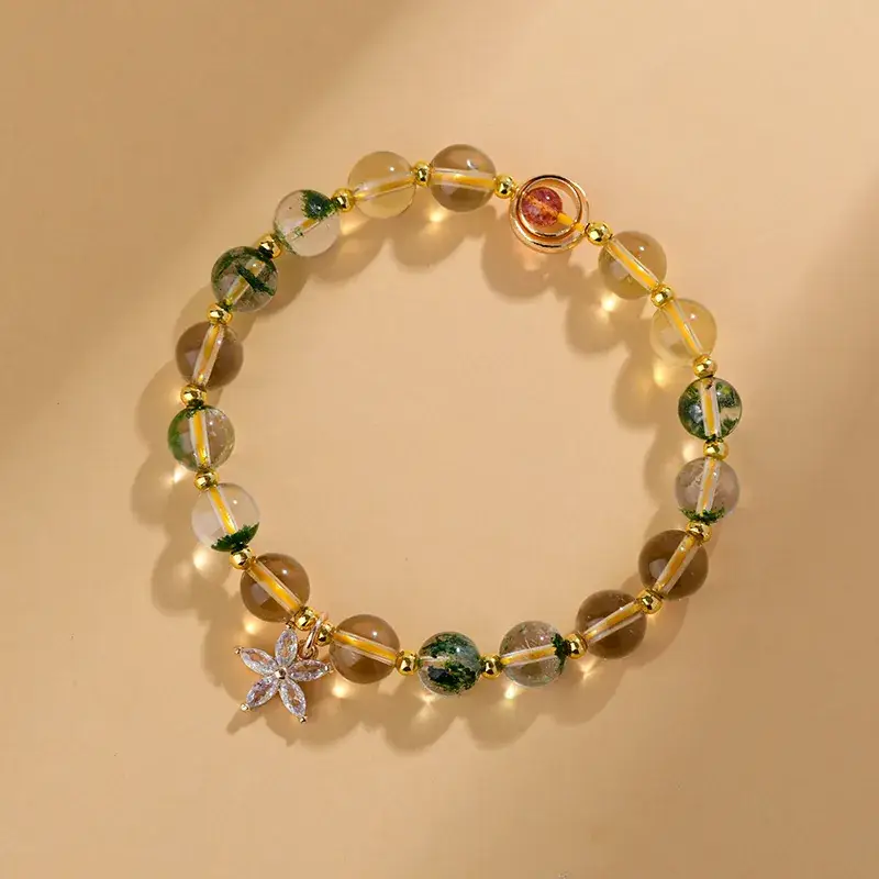 Z416 Green Ghost Citrine Bracelet