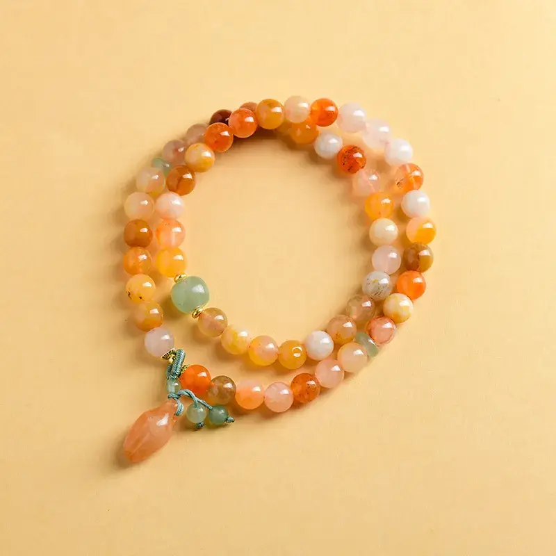 Golden Jade Multi-Circle Buddha Bead Bracelet - Image 16