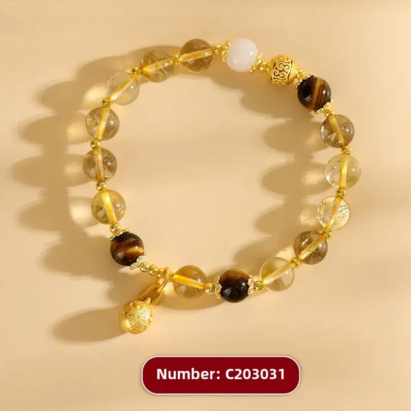 Golden Jade Multi-Circle Buddha Bead Bracelet - Image 17