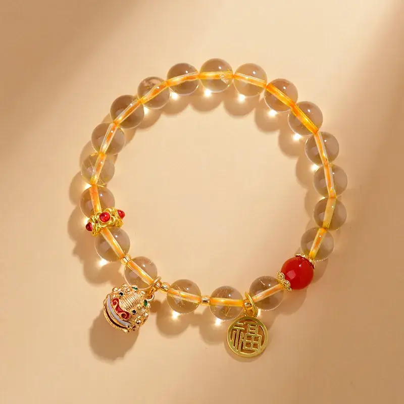 Golden Jade Multi-Circle Buddha Bead Bracelet - Image 20