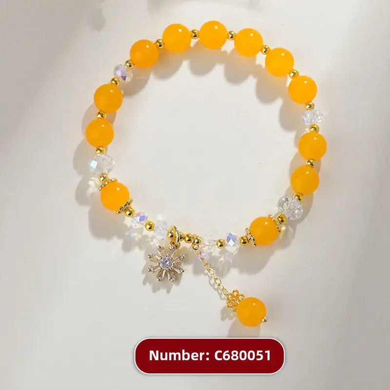 Golden Jade Multi-Circle Buddha Bead Bracelet - Image 21