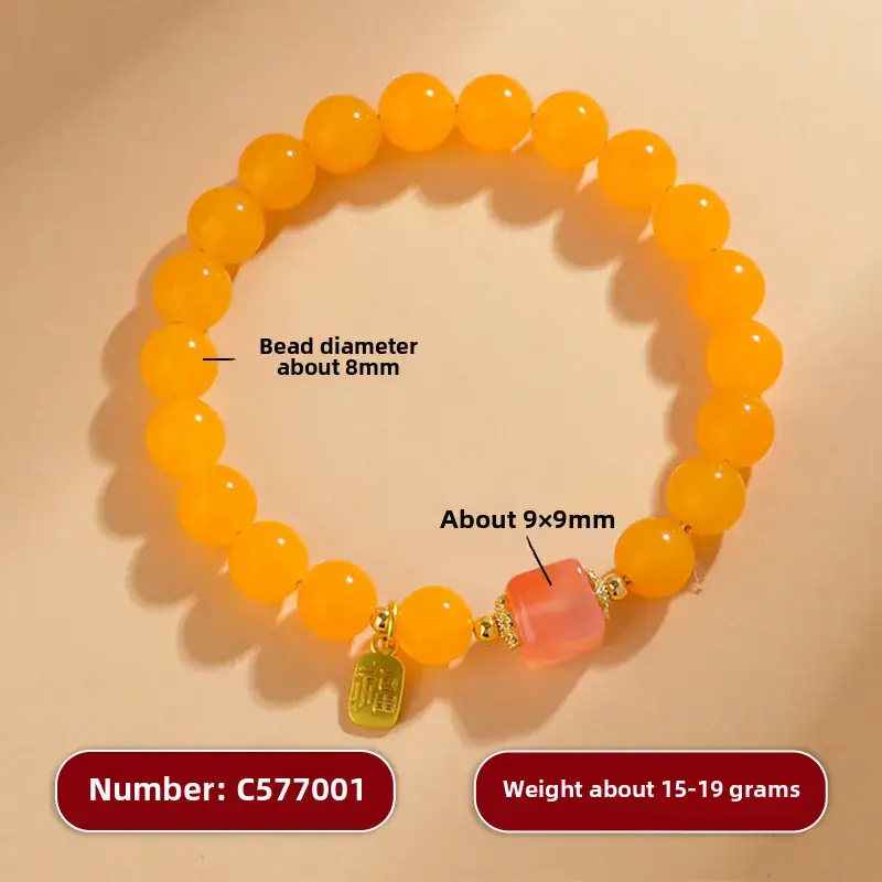 Golden Jade Multi-Circle Buddha Bead Bracelet - Image 29