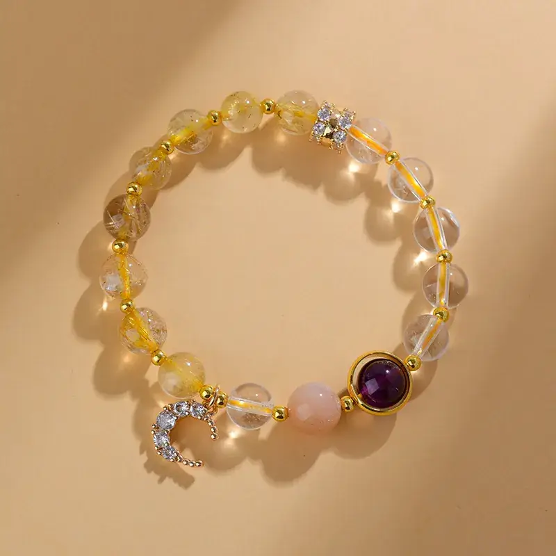 Golden Jade Multi-Circle Buddha Bead Bracelet - Image 30