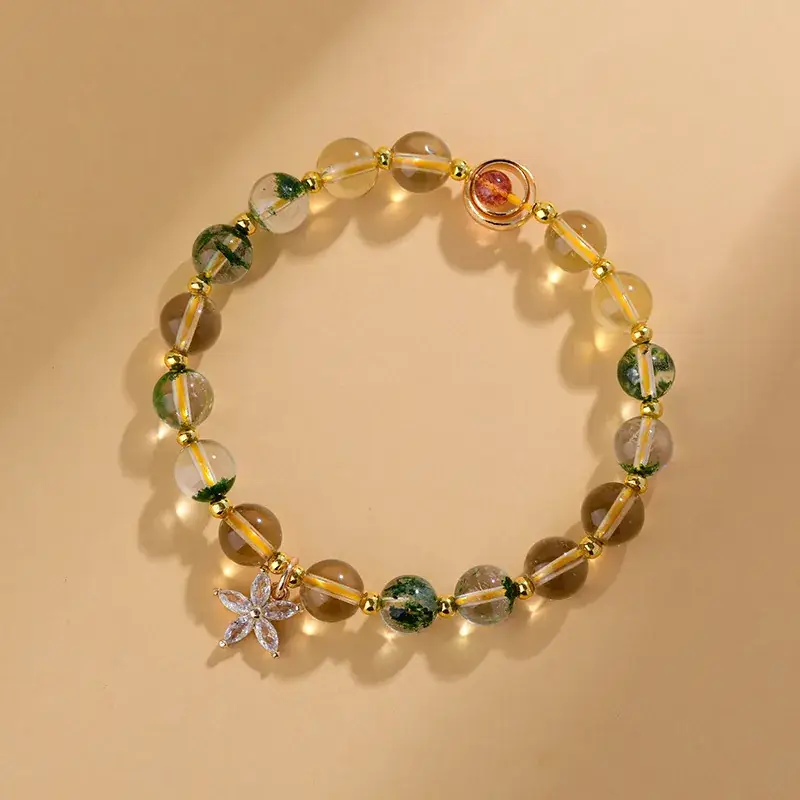 Golden Jade Multi-Circle Buddha Bead Bracelet - Image 38