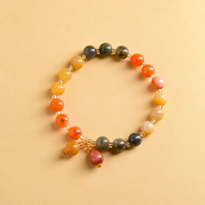 Golden Jade Multi-Circle Buddha Bead Bracelet - Image 5