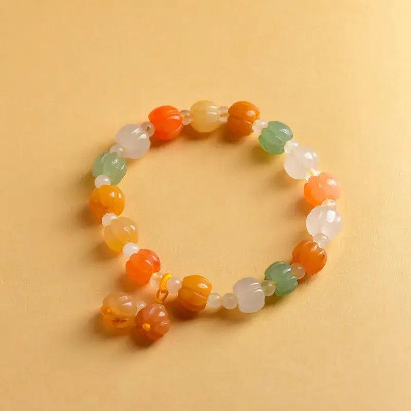 Golden Jade Multi-Circle Buddha Bead Bracelet - Image 6