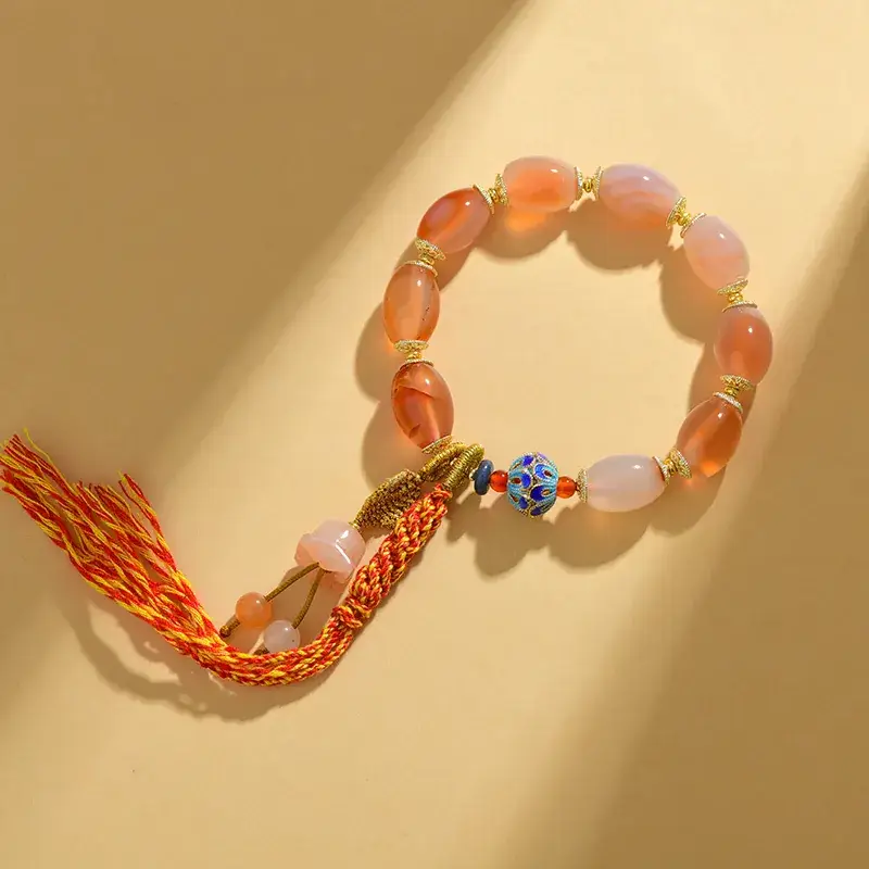Golden Jade Multi-Circle Buddha Bead Bracelet - Image 8