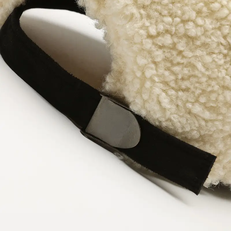 Lamb Wool R Cap Teddy Velvet Warm Baseball Cap