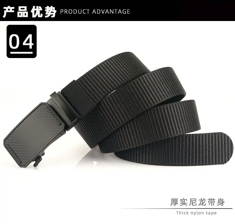 2023 New Nylon Belt 3.5 Thick Automatic Buckle β feature 10