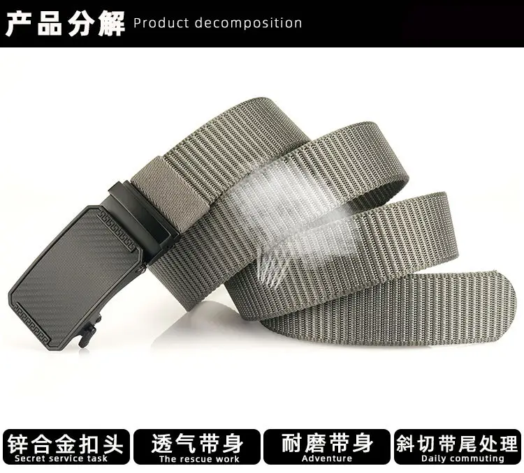2023 New Nylon Belt 3.5 Thick Automatic Buckle β feature 11