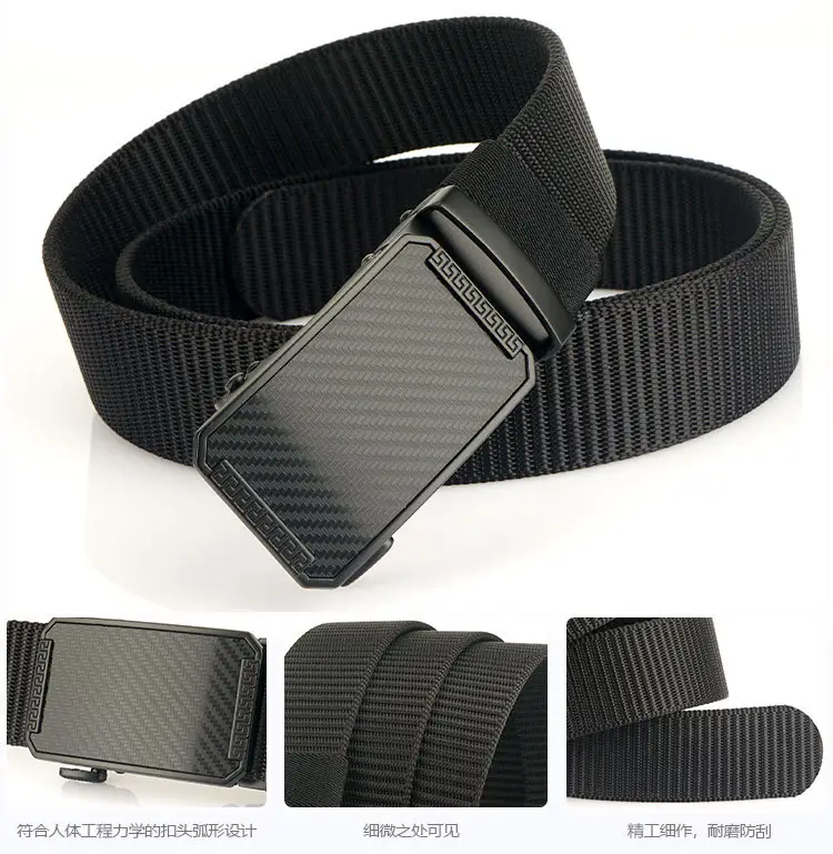 2023 New Nylon Belt 3.5 Thick Automatic Buckle β feature 14