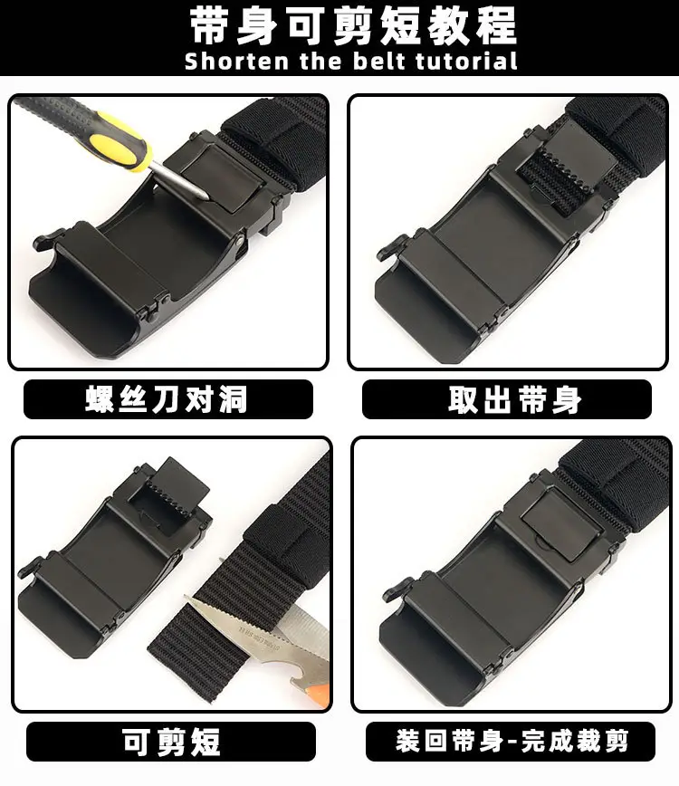 2023 New Nylon Belt 3.5 Thick Automatic Buckle β feature 16