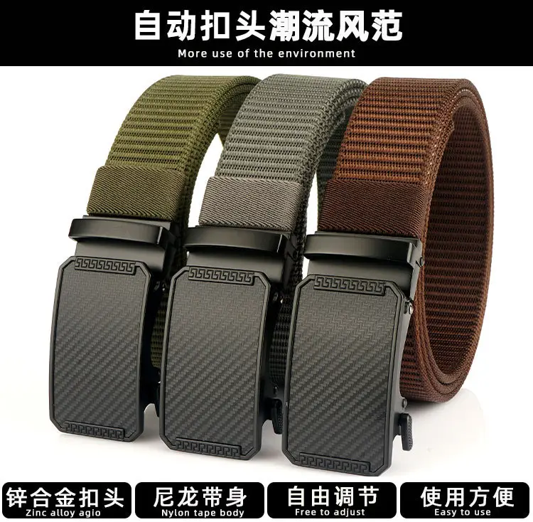 2023 New Nylon Belt 3.5 Thick Automatic Buckle β feature 3