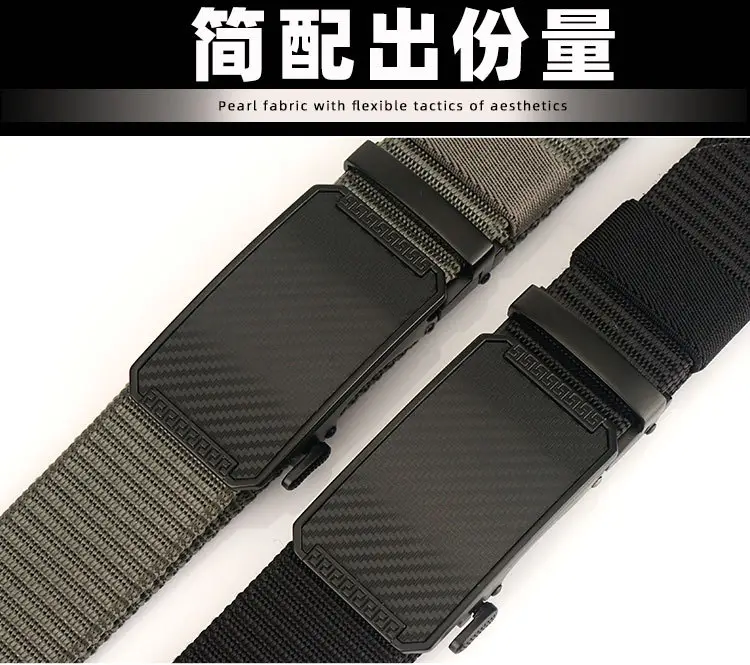 2023 New Nylon Belt 3.5 Thick Automatic Buckle β feature 5