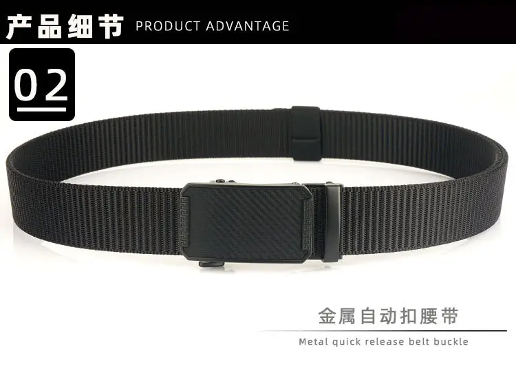 2023 New Nylon Belt 3.5 Thick Automatic Buckle β feature 8