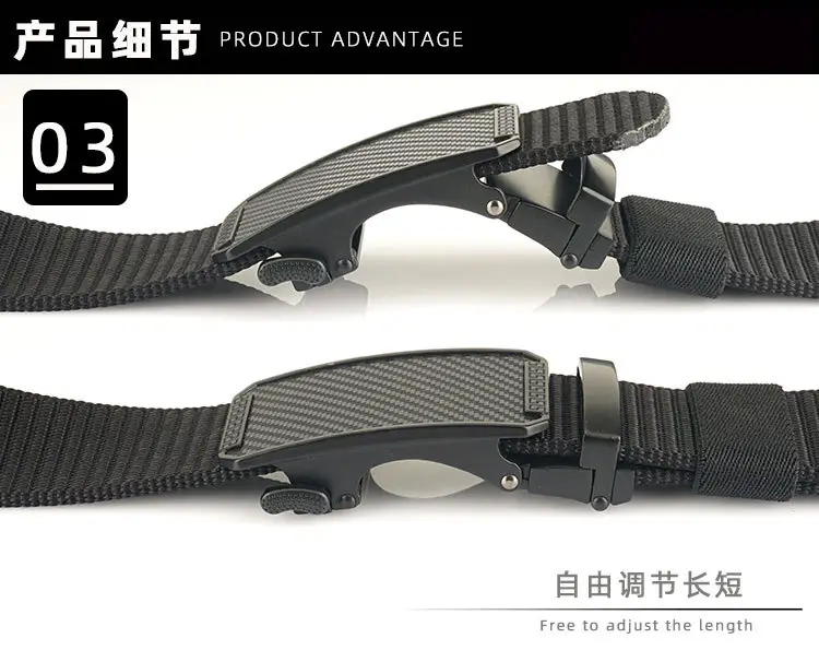 2023 New Nylon Belt 3.5 Thick Automatic Buckle β feature 9