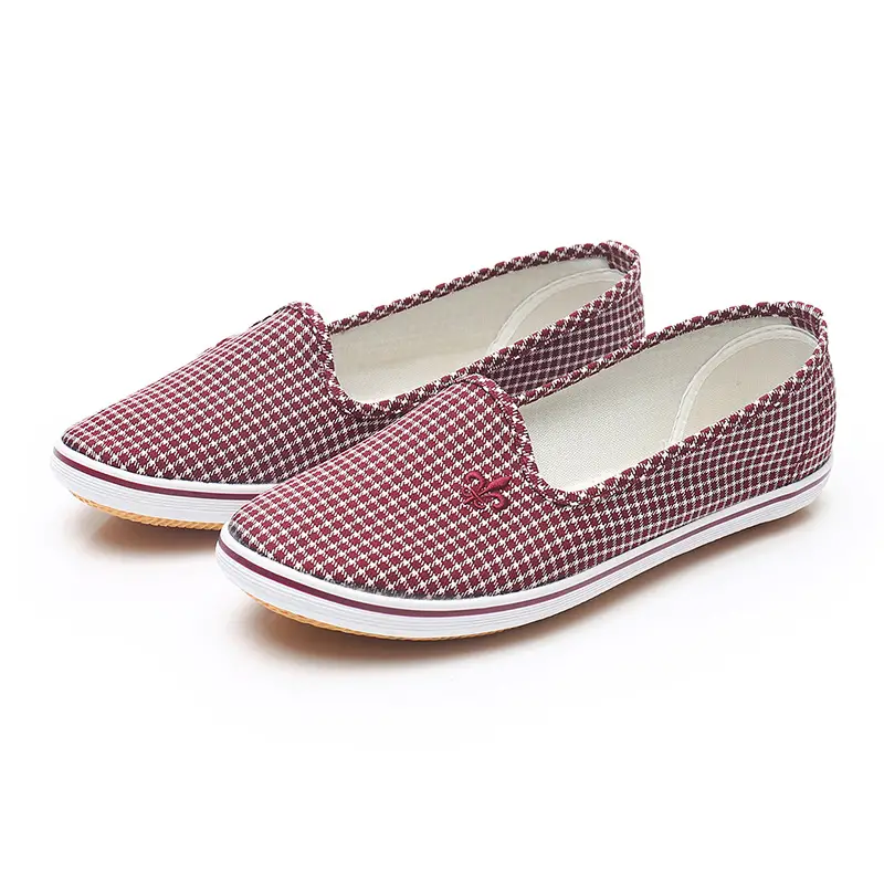 Lutai lady's shoes casual shoes Labor shoes work shoes walking shoes breathable lightweight wear-resistant cloth shoes women's slip-on