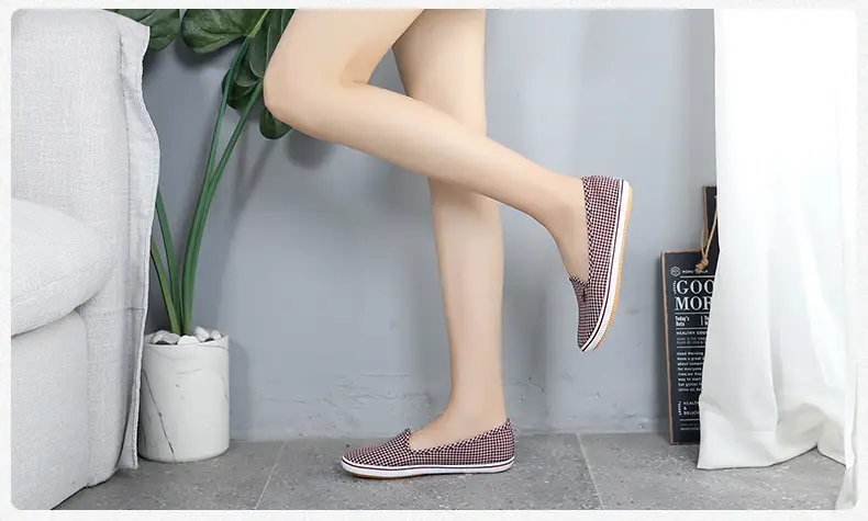 Lutai lady's shoes casual shoes Labor shoes work shoes walking shoes breathable lightweight wear-resistant cloth shoes women's slip-on — feature 12