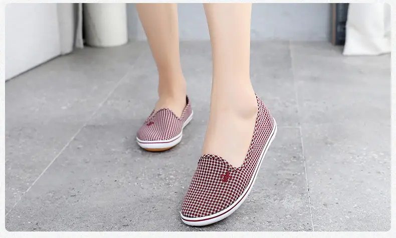 Lutai lady's shoes casual shoes Labor shoes work shoes walking shoes breathable lightweight wear-resistant cloth shoes women's slip-on — feature 13