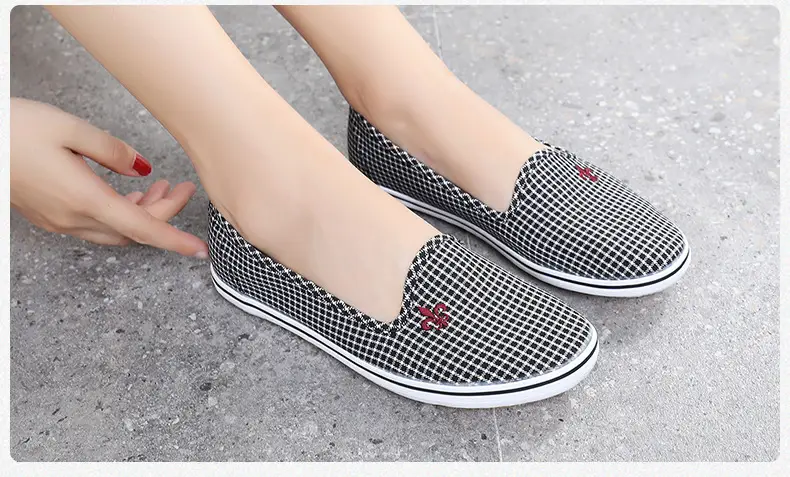Lutai lady's shoes casual shoes Labor shoes work shoes walking shoes breathable lightweight wear-resistant cloth shoes women's slip-on — feature 16