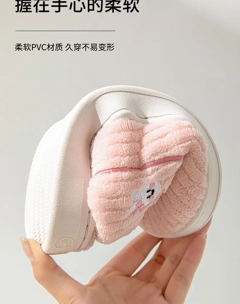 Cotton slippers women's autumn and winter home daily warm non-slip confinement cotton slippers slip-on thick-soled woolen slippers wholesale — feature 7
